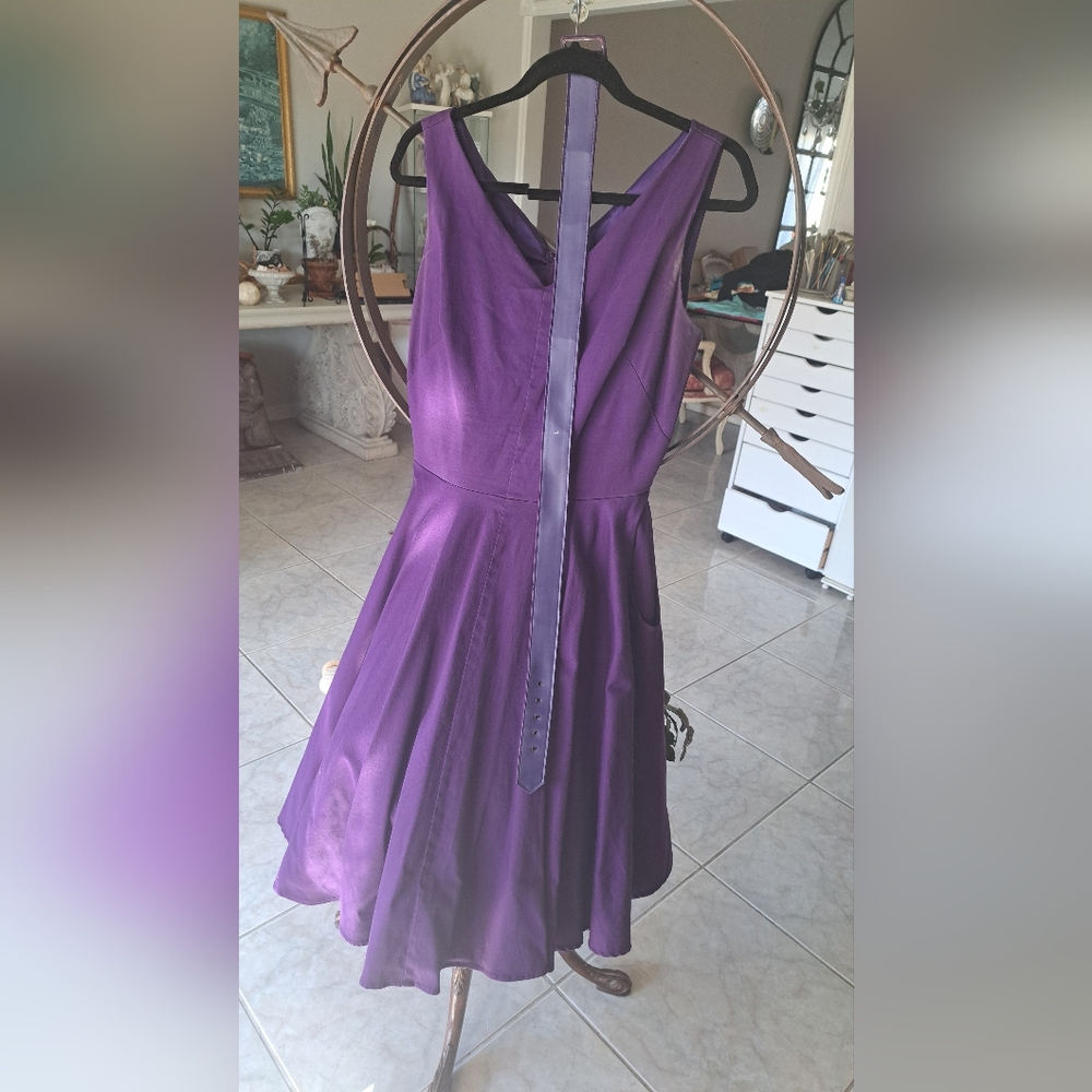 pinup couture purple Havana dress